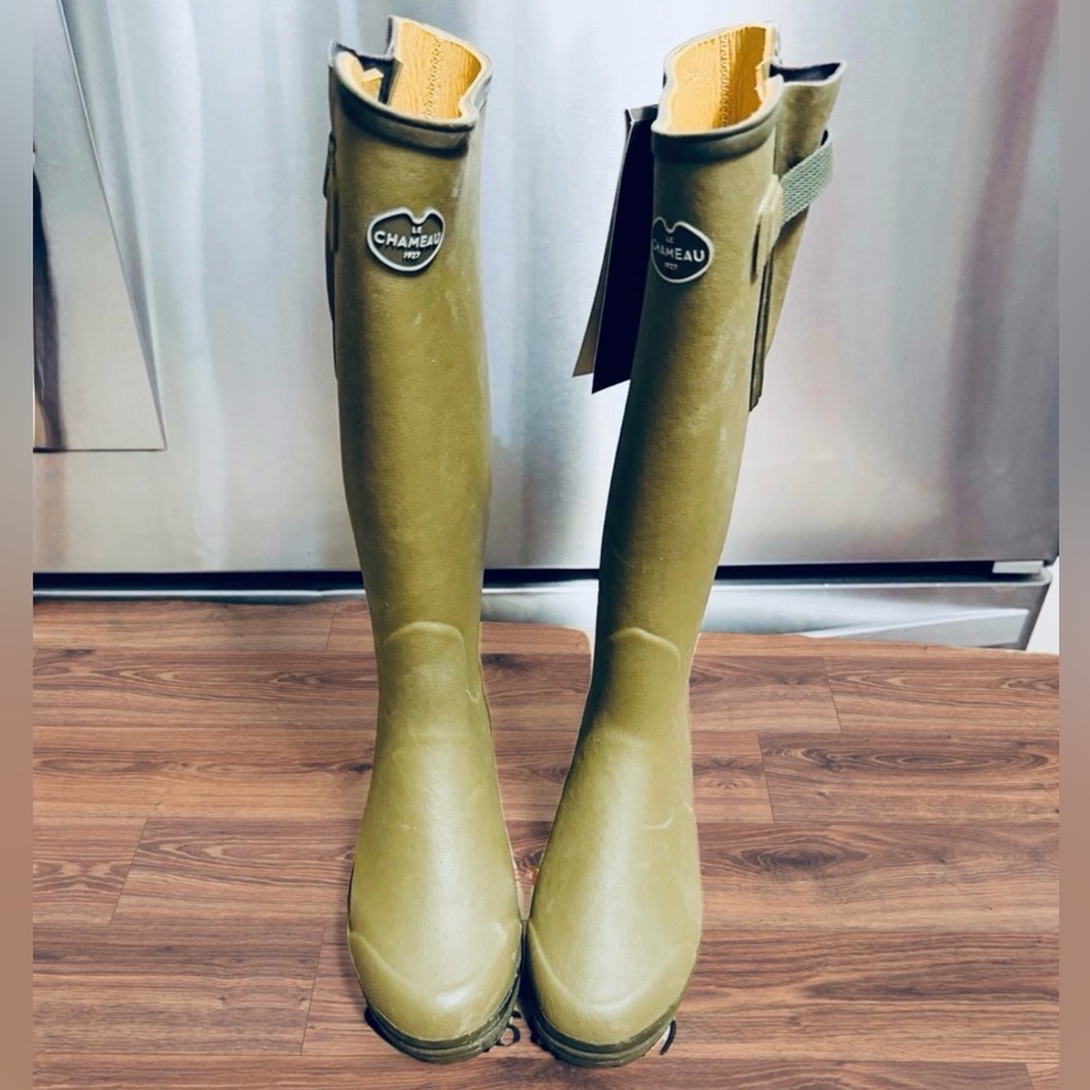 NWT Le Chameau *Leather Lined* Vierzon Wellies - 7.5US/38EU